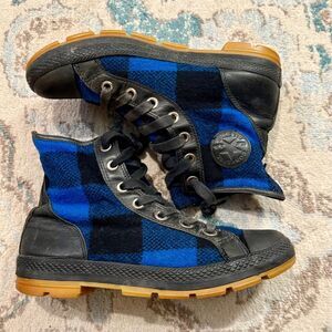Converse X Woolrich Plaid Flannel Hightop Sneakers Men’s Size 10.5